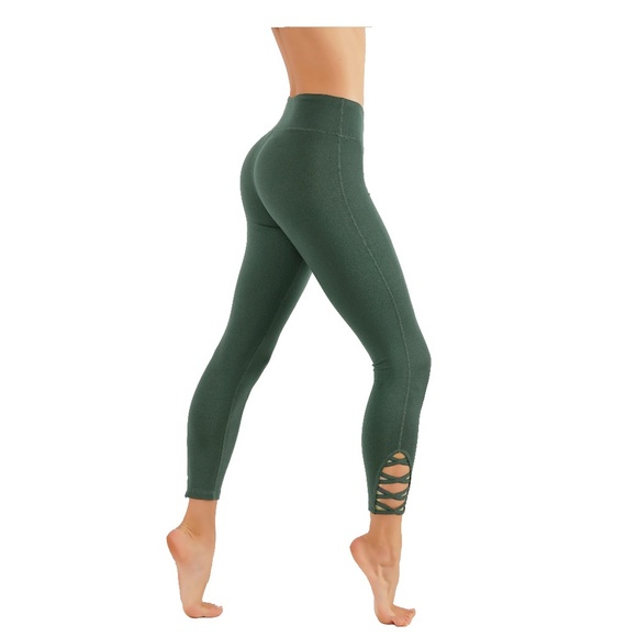 Pants - CRIS Cross Leg Cutouts 7/8 Length leggings